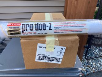6‐Pack of 18″ x 1/2″ Nap Wooster  Pro/Doo-Z Woven Roller Cover