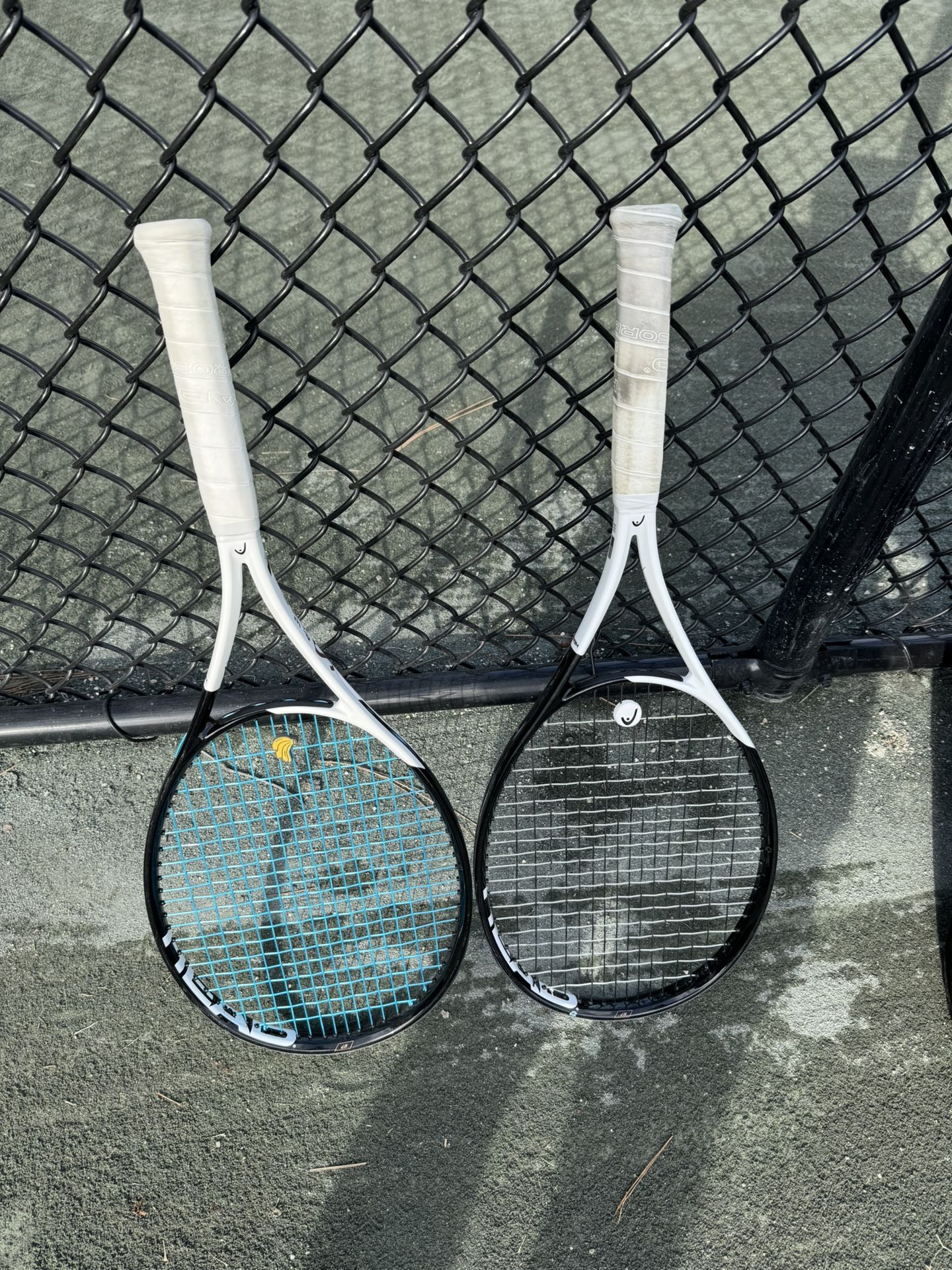 HEAD SPEED MP TENNIS RACKET NEW STRINGS PRICE IS FOR BOTH RACKETS WILSON YONEX PRINCE BABOLAT