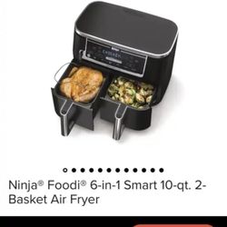 BNIB NINJA FOODI 6-in-1 Smart 10-qt. 2-Basket Air Fryer BNIB