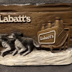 1981 Labatt’s Beer Dog Sled Foam Sign