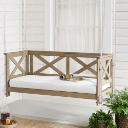 Mainstays Ella Rose 2-Person Cushioned Bench Porch Swing