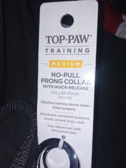 Top Paw  Training No Pull Prong Collar With Quick Release