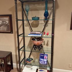 tall glass shelf