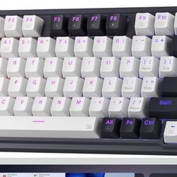 Redragon K673 PRO 75% Wireless Gasket RGB Gaming Keyboard, 3-Modes 81 Keys Compact Mechanical key