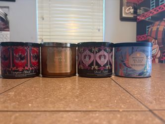 Partially burnt Bath and Body Works Candles