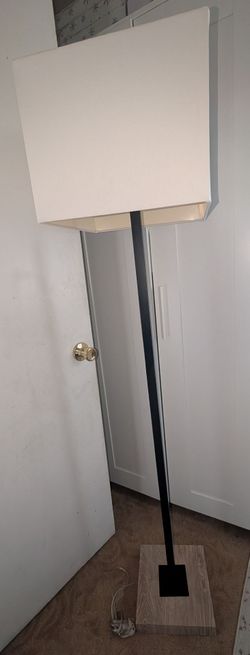 Floor Lamp with Square White Shade