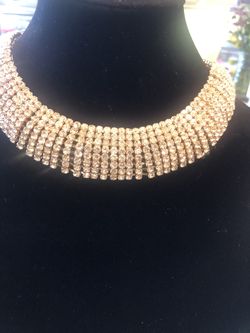 Rhinestone necklace or choker