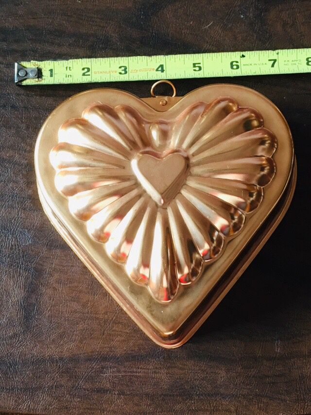Heart Love Valentine Copper Cake Dessert Mold