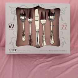 🔥 Wallace Hotel Luxe 77-piece Flatware Set