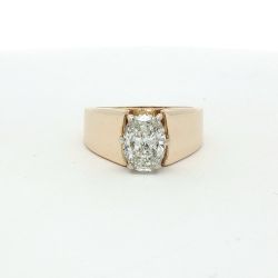 Ladies 1.40ctw Natural Oval Diamond Solitaire 8.0mm 14k Yellow Gold Engagement Size 7.5 11059305