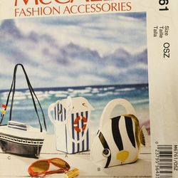 McCall's M6761 Boat Fish Bag Sewing Pattern New Uncut