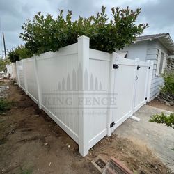 White Vinyl Fence 
