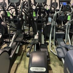 Precor EFX885 ellipticals with P82 Capacitive Touch screens for sale!