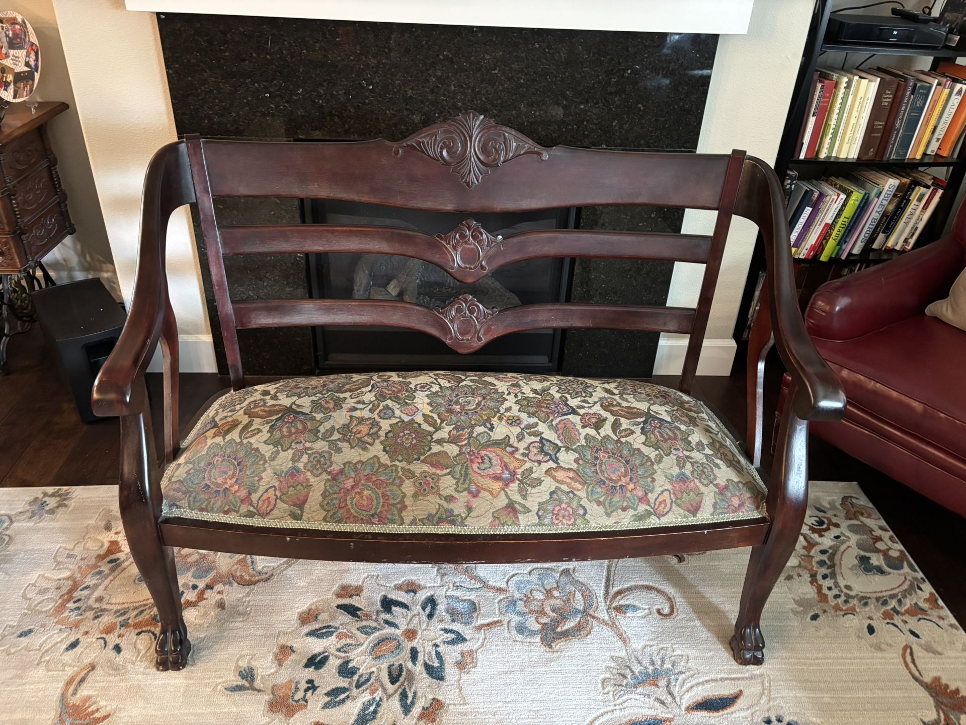 Antique Settee And 2 Chairs