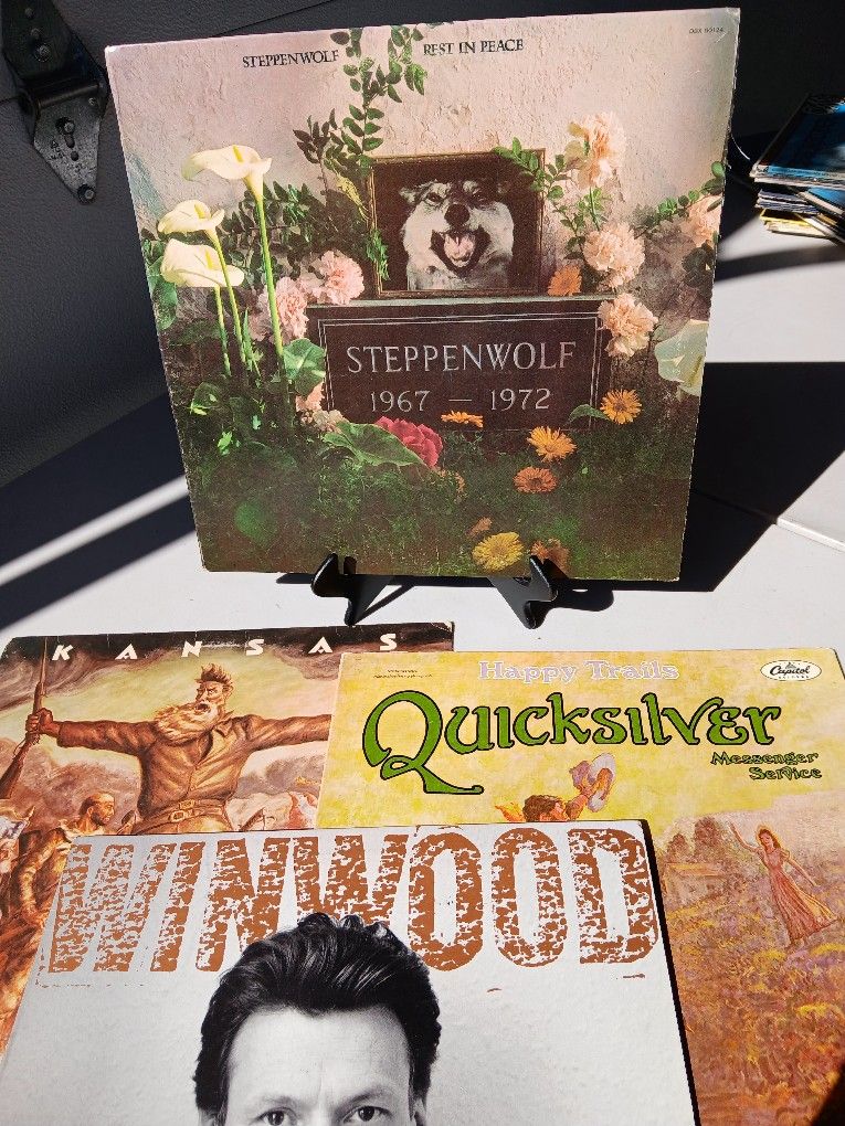 Rock Block Vinyl Record Lot #2  Stevie Winwood Kansas, Quicksilver Messenger Service, Steppenwolf
