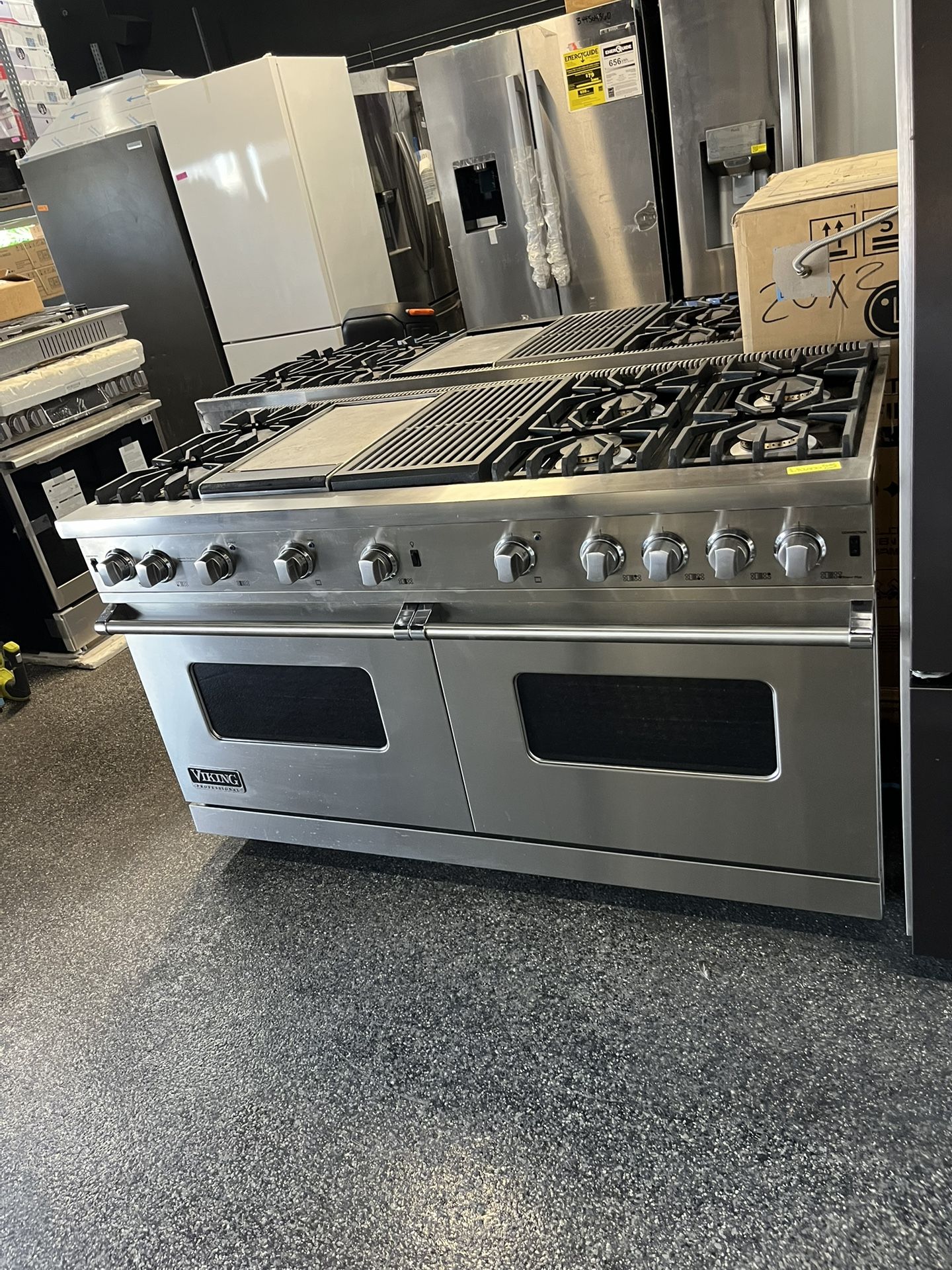 Viking Pro 60” Range Stove Gas Griddle Grill Stainless Steel