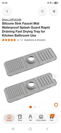 Silicone Sink Faucet Mat Splash Guard Hd 9
