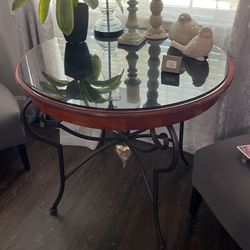 Iron And Wood Dining Table