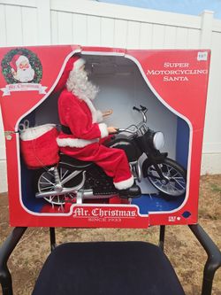 Mr. Christmas Super Motorcycling Santa