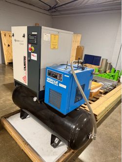 Industrial air compressor unit