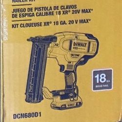 New DeWalt DCN680D1 20V Brad Nailer With battery