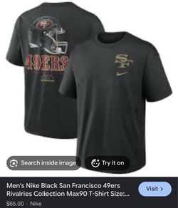 nike 49er rivalry t shirt new
