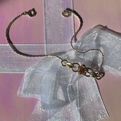 14K YELLOW AND ROSE GOLD 7” BRACELET 