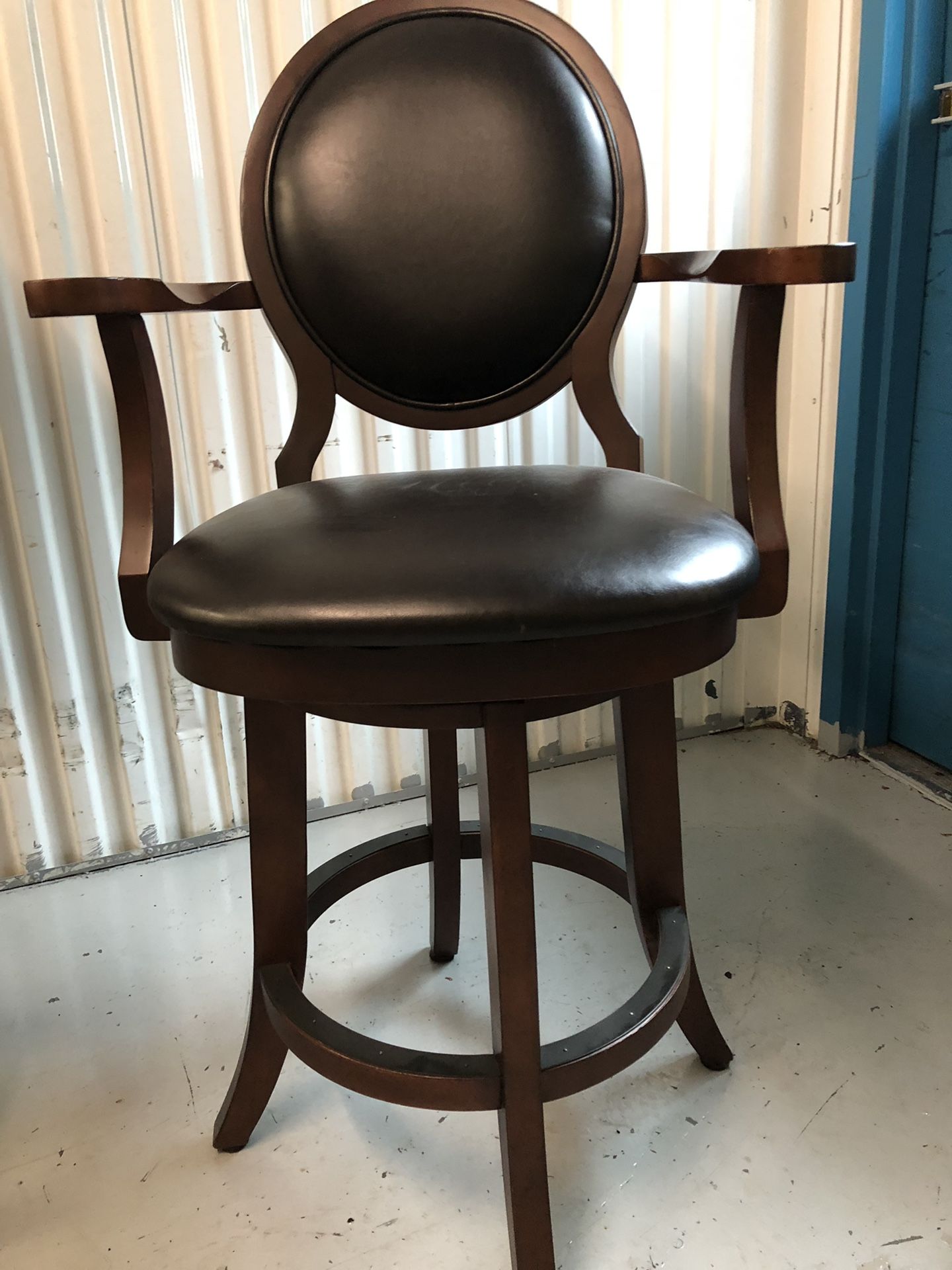 Counter Height Dark Brown Bar Swivel Stools