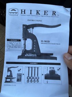 Hiker H-901B Grommeting Hand Press Instructions