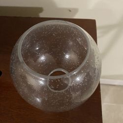 6-Inch Glossy White Glass Globe, Glass bowl material