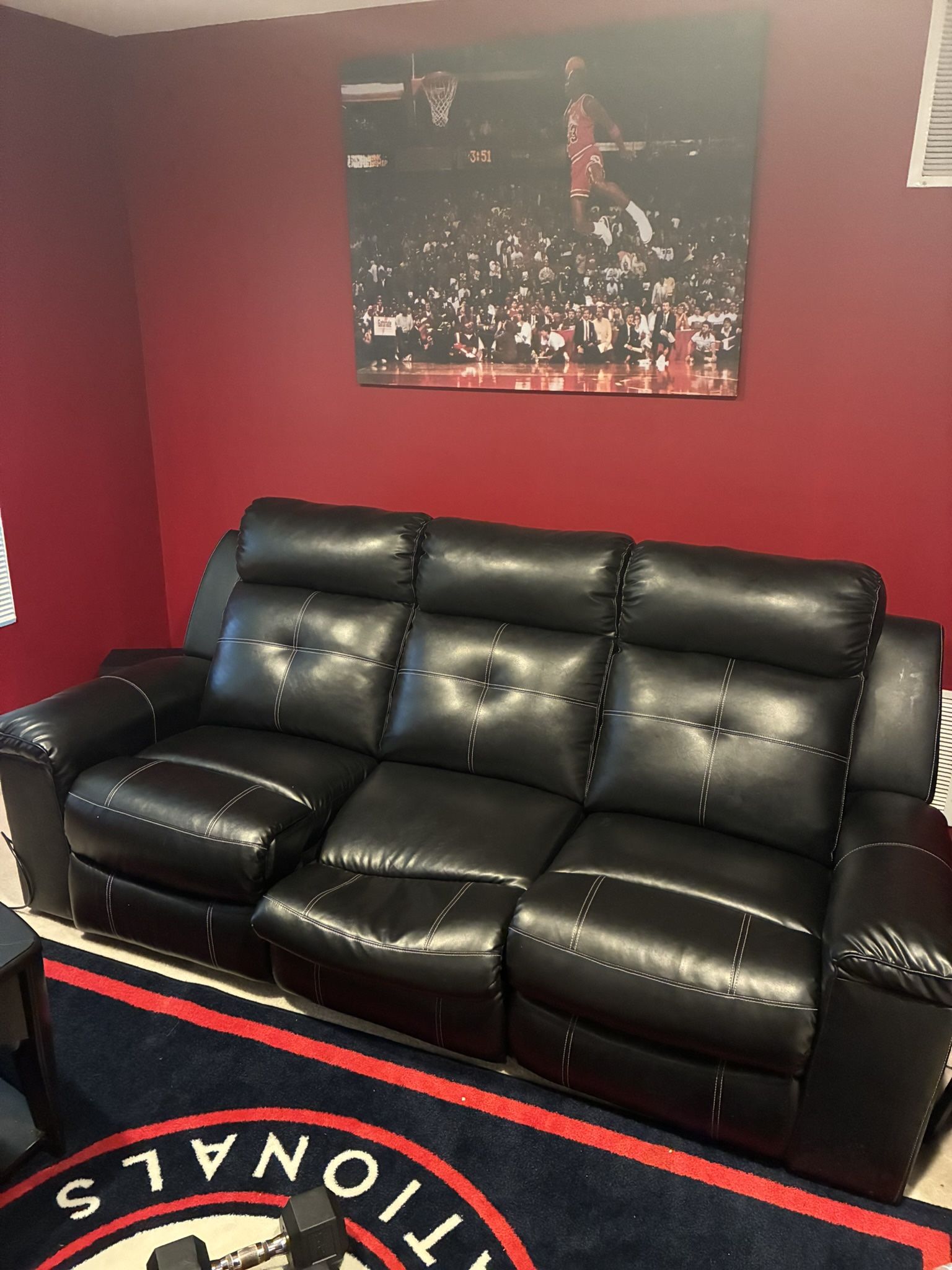 Leather Reclining Sectional