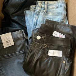$30 For All Straight Jeans Skinny Jeans Leather Jeans Size 2 And Size 0