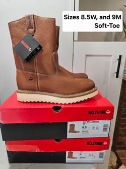 Wolverine Soft Toe Work Boots Size 8.5 and 9
