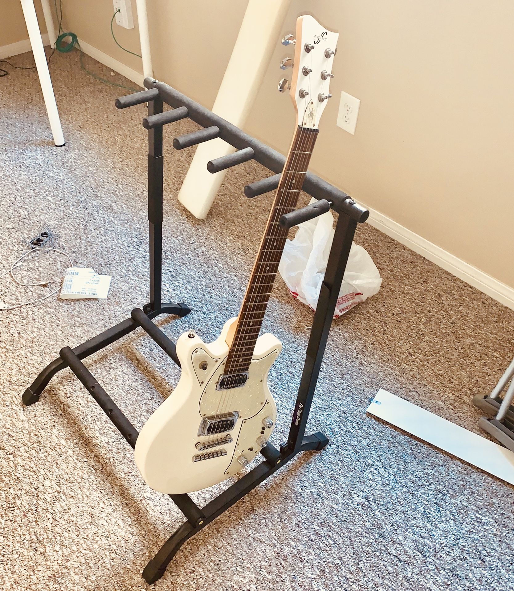 On stage 5 guitar stand