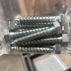 3/8”x2” Lag Bolts - Zinc Plated Hex Head (10 pk)