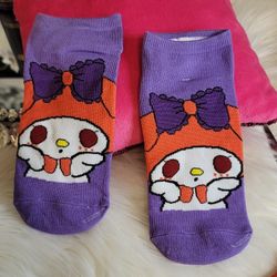Women's Novelty socks purple one size 
