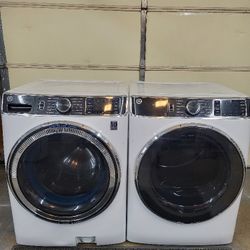 2022 Ge Smart Washer And Steam Dryer (Stackable)(Delivery Available)