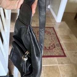 Black leather purse