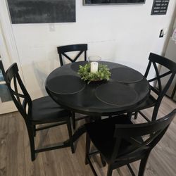 Black Round Bar Height Table With 4 Chairs $400 Pickup In Edinburg 