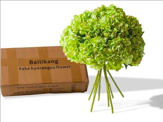 10PCS Faux Hydrangea Flower Hydrangea Artificial Flowers Hydrangea Bouquet Faux Flower Table Centerpieces for Home Wedding Bridal Bouquet Office Party