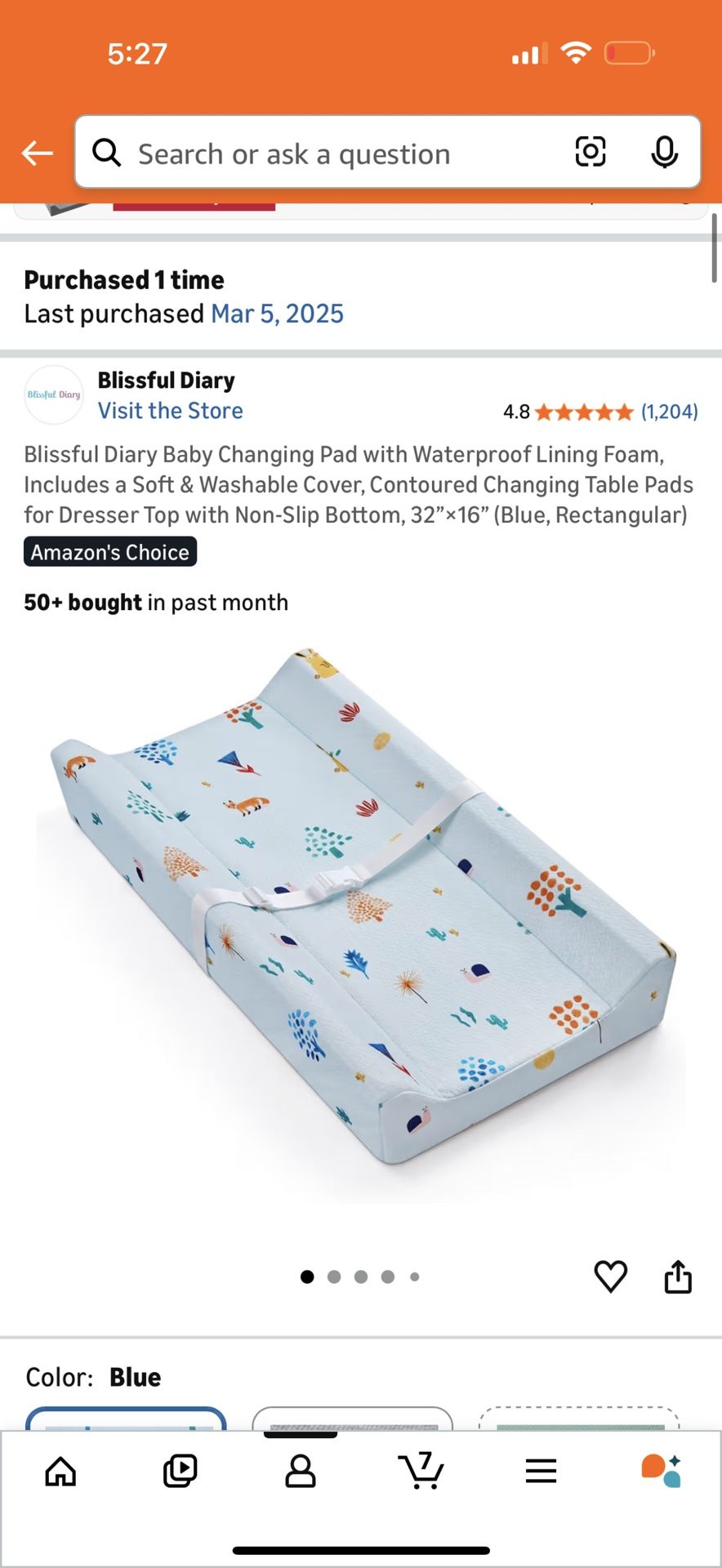 Blissful Diary Baby Changing Pad
