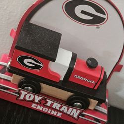 Georgia Bull Dog Wooden Train Engine 