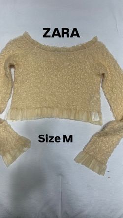 ZARA Mesh long sleeve crop 