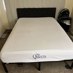 Zinus 10” queen bed with headboard and 10” Nap queen mattress