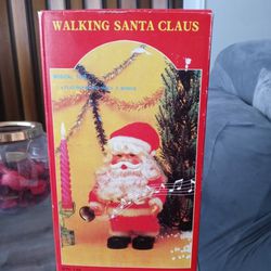 Vintage 80's Walking Santa Clause