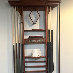 Pool stick Rack With Chalk. 