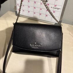 Kate Spade Black Crossbody Bag- Good Chain- Excellent Condition 