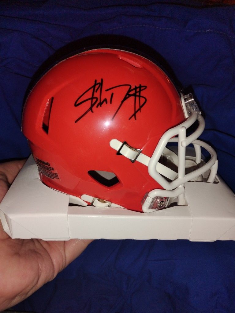 Shedeur Sanders Signed Autograph Mini Helmet Autographed NFL Cleveland Browns Colorado
