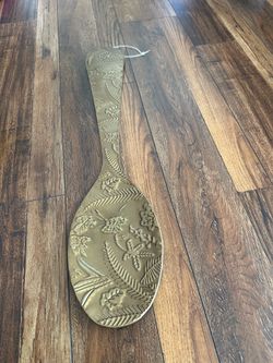 Oversized Decorative Brass Wall Spoon- Designed for Vintage Kitchen or Dining Room Wall Decor-Cast brass or Gold- Finished Aluminum