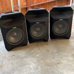 3 PA LIVE ION SPEAKERS